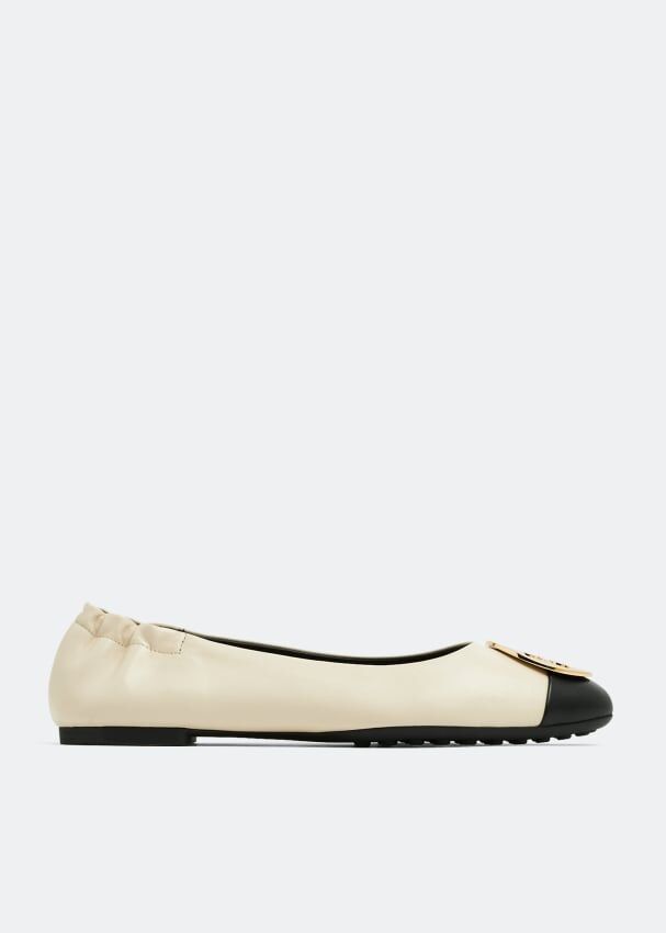 Балетки TORY BURCH Claire Cap-Toe ballet flats, бежевый 148336-001 | Beige фото 1