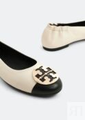 Балетки TORY BURCH Claire Cap-Toe ballet flats, бежевый 148336-001 | Beige фото 3