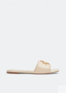 Шлепанцы TORY BURCH Eleanor slides, бежевый