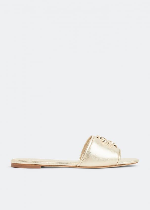 Шлепанцы TORY BURCH Eleanor slides, золотой