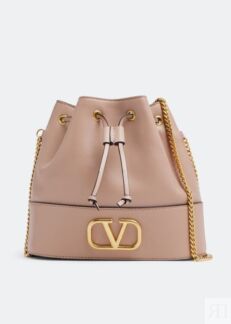 Сумка кросс-боди VALENTINO GARAVANI VLogo Signature mini bucket bag, розовы