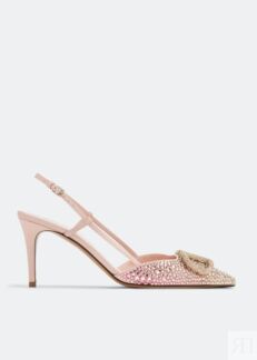 Туфли VALENTINO GARAVANI VLogo Signature embellished pumps, розовый