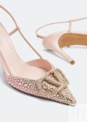 Туфли VALENTINO GARAVANI VLogo Signature embellished pumps, розовый