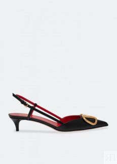 Туфли VALENTINO GARAVANI VLogo leather pumps, черный