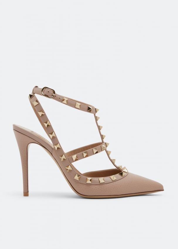 Туфли VALENTINO GARAVANI Rockstud pumps, бежевый WS0393VCEP45 | Beige фото 1