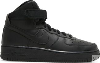 Кроссовки Air Force 1 High LE GS Triple Black, черный