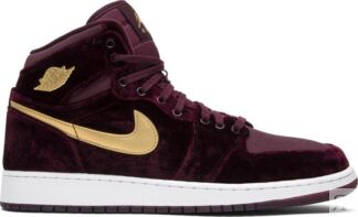 Кроссовки Air Jordan 1 Heiress GG Velvet, красный