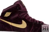 Кроссовки Air Jordan 1 Heiress GG Velvet, красный 832596 640 | Red фото 2