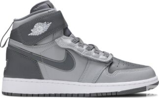 Кроссовки Air Jordan 1 High FlyEase GS Light Smoke Grey, серый