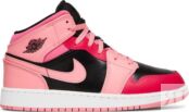 Кроссовки Air Jordan 1 Mid GS Coral Chalk, розовый 554725 662 | Pink фото 1