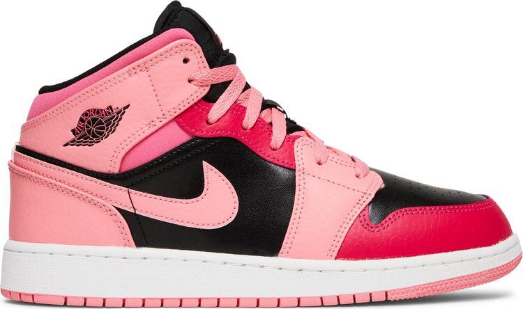 Кроссовки Air Jordan 1 Mid GS Coral Chalk, розовый 554725 662 | Pink фото 1