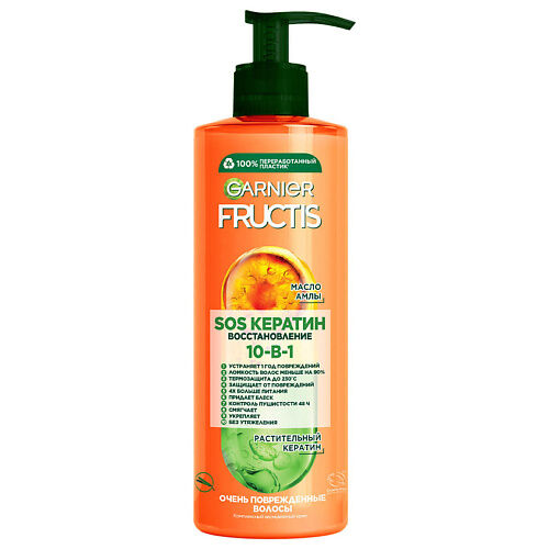 GARNIER Комплексный несмываемый крем-уход для поврежденных волос с жидким а GRN222400 фото 1